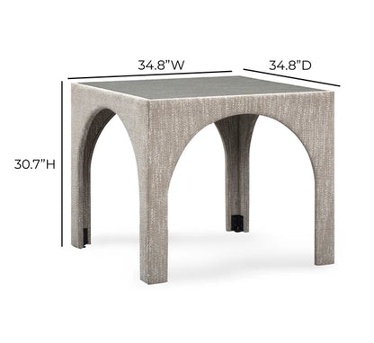 Tomlin 35" Square Mahjong Game Table & 4 Stools Set
