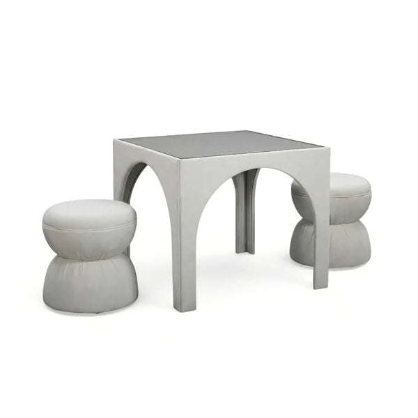 Tomlin 35" Square Mahjong Game Table & 4 Stools Set