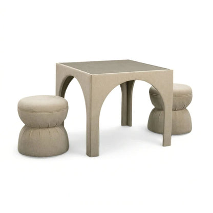 Tomlin 35" Square Mahjong Game Table & 4 Stools Set