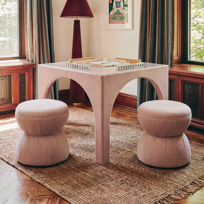 Tomlin 35" Square Mahjong Game Table & 4 Stools Set