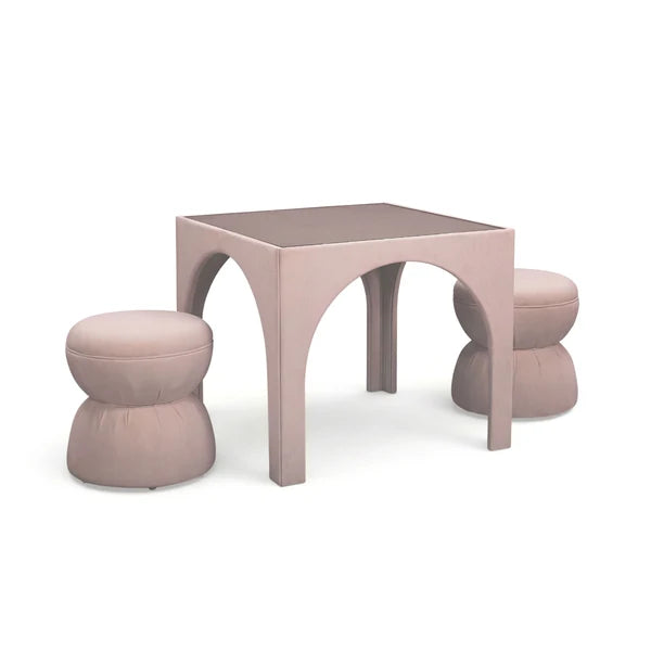 Tomlin 35" Square Mahjong Game Table & 4 Stools Set