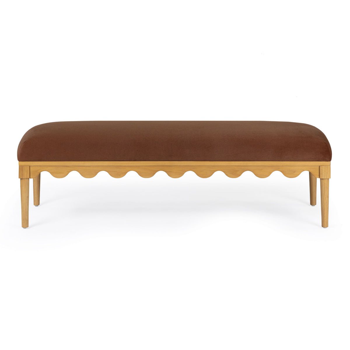 Oodle - Vegan Mohair Bench, Natural Ash Legs