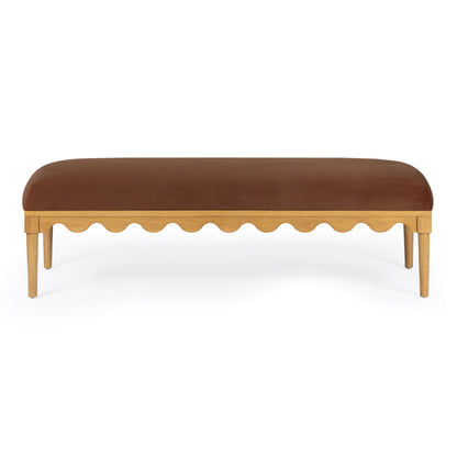 Oodle - Vegan Mohair Bench, Natural Ash Legs