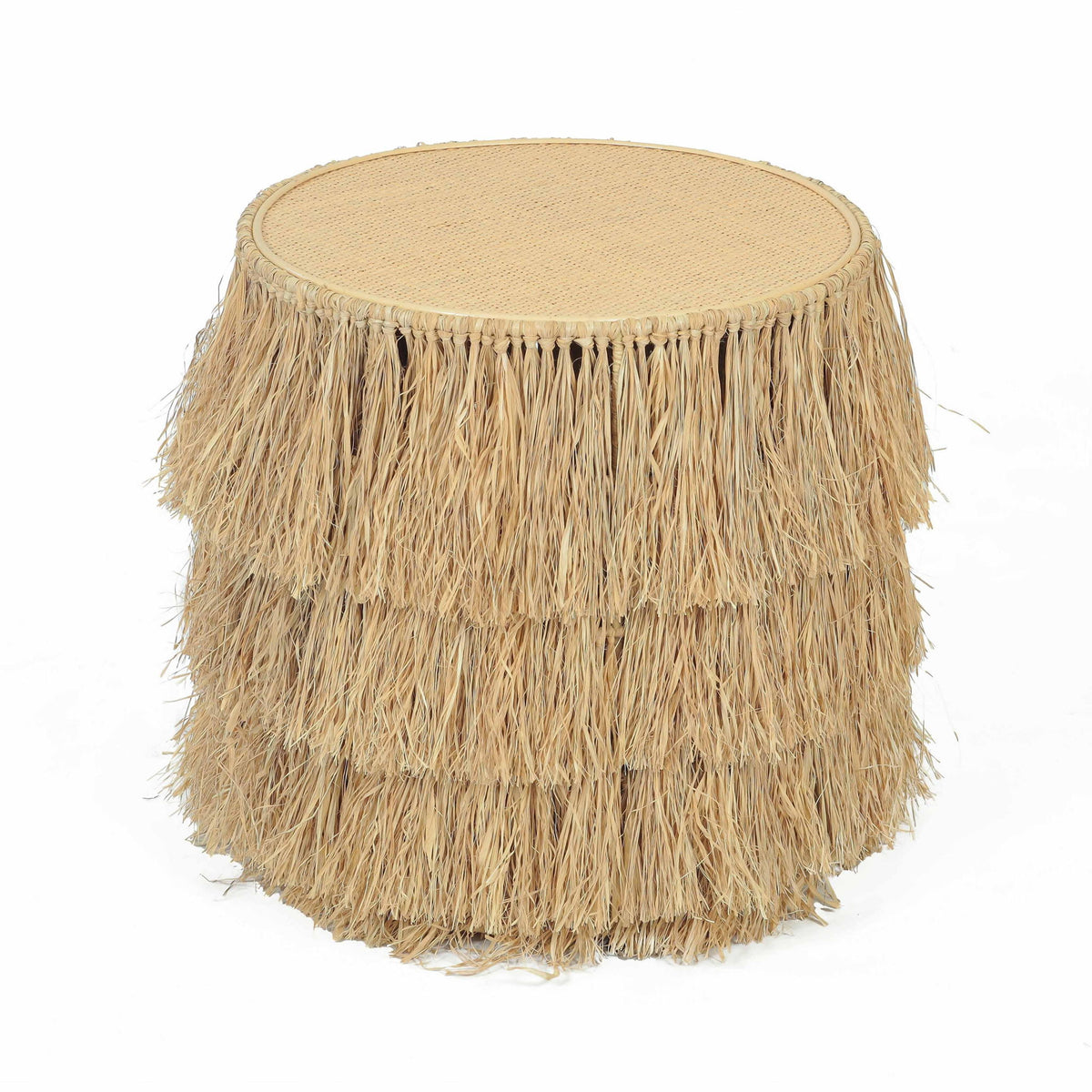 Luau - Rattan Round End Table - Natural