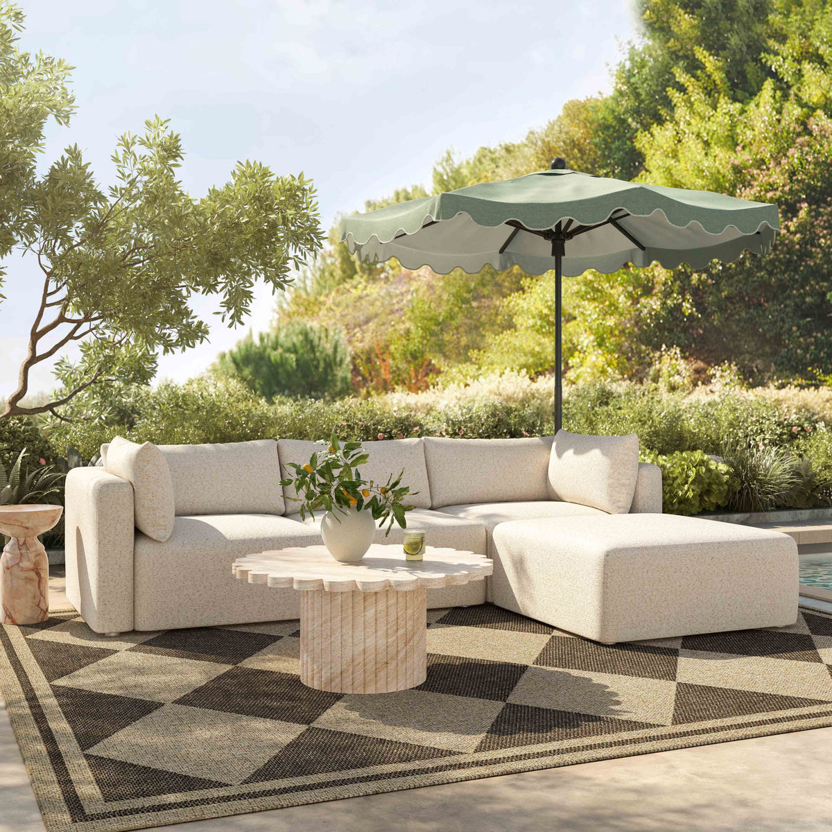 Hangover - Outdoor Modular Sectional - Cream