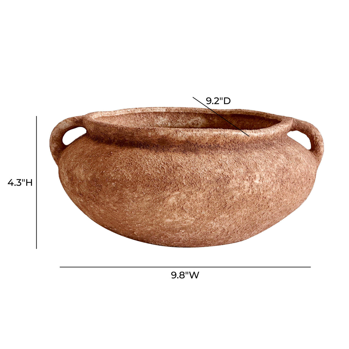 Earthenware - Wide Bowl With Handles - Terracotta