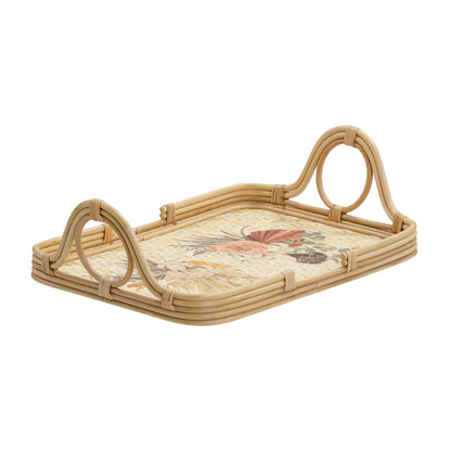 Corey - Floral Bamboo Tray - Multi