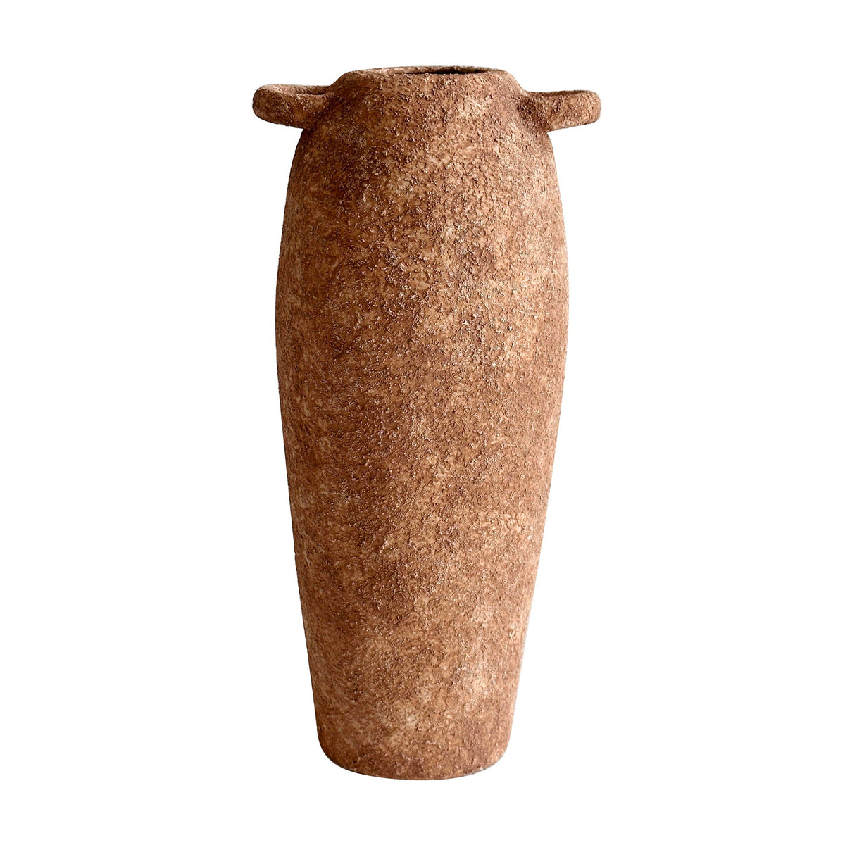 Earthenware - Narrow Vase - Light Brown