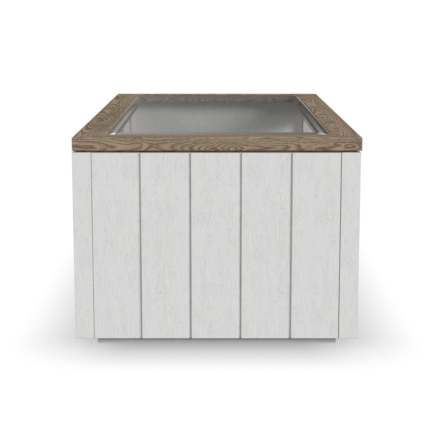 Melody - Rectangular Coffee Table With Casters - White