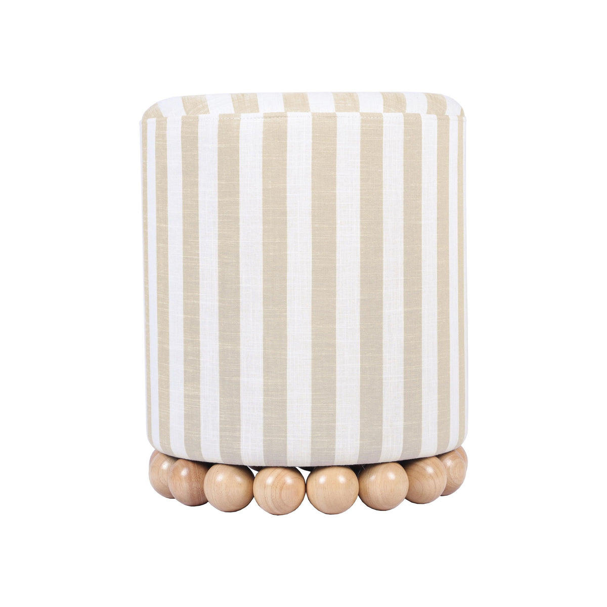 Dex - Striped Linen Ottoman