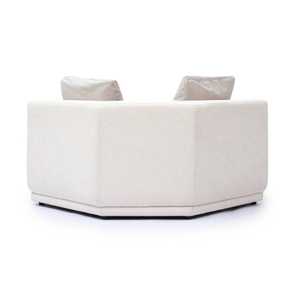 Perry - Modular Wedge Corner Chair - Cream