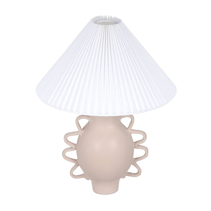 Hazza - Pleated Table Lamp - Cream