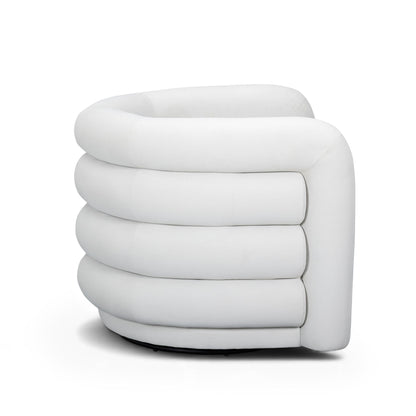 Curves - Velvet Swivel Accent Chair