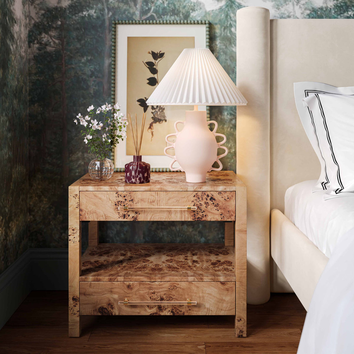 Hazza - Pleated Table Lamp - Cream