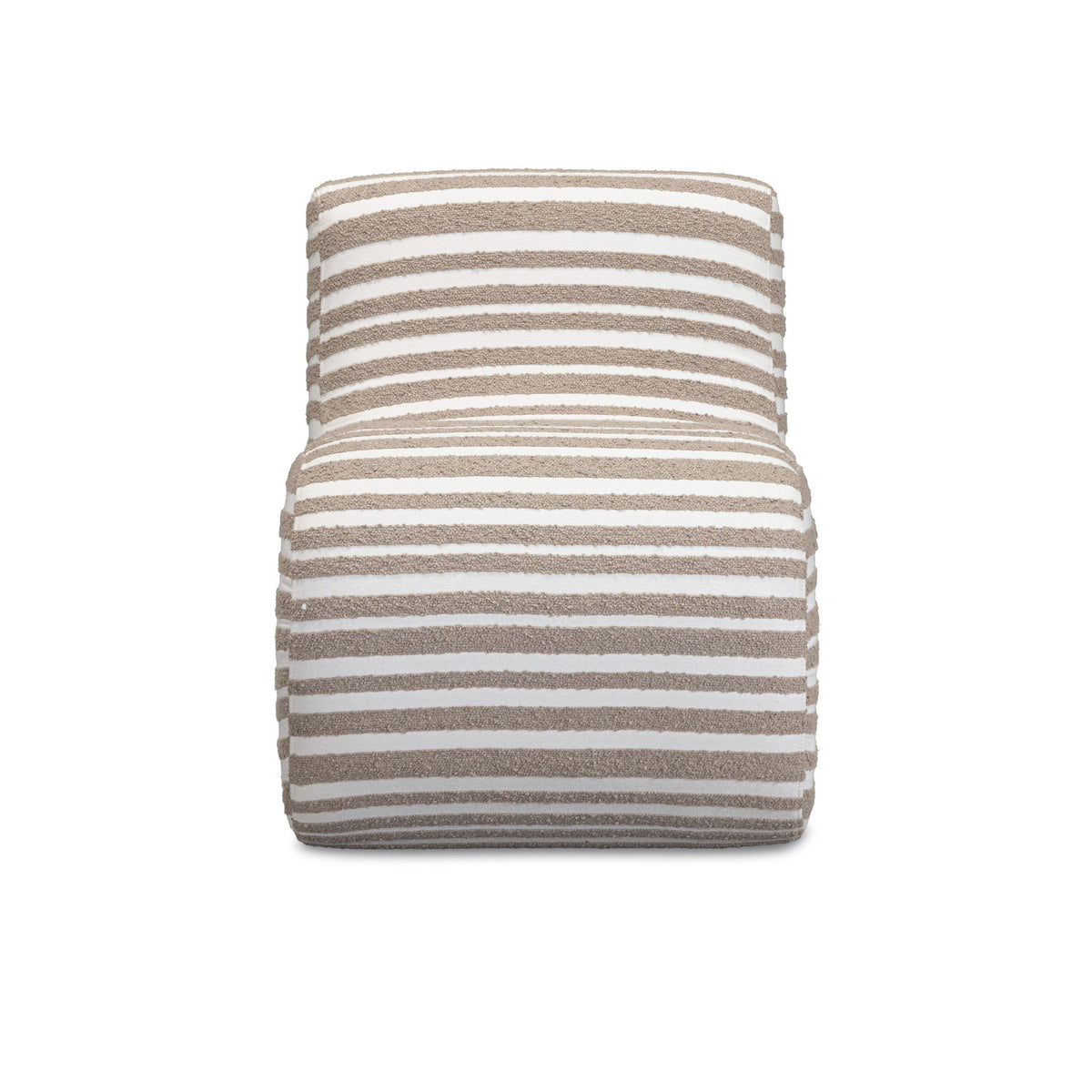 Senna - Jacquard Organic Stripes Accent Chair - Taupe