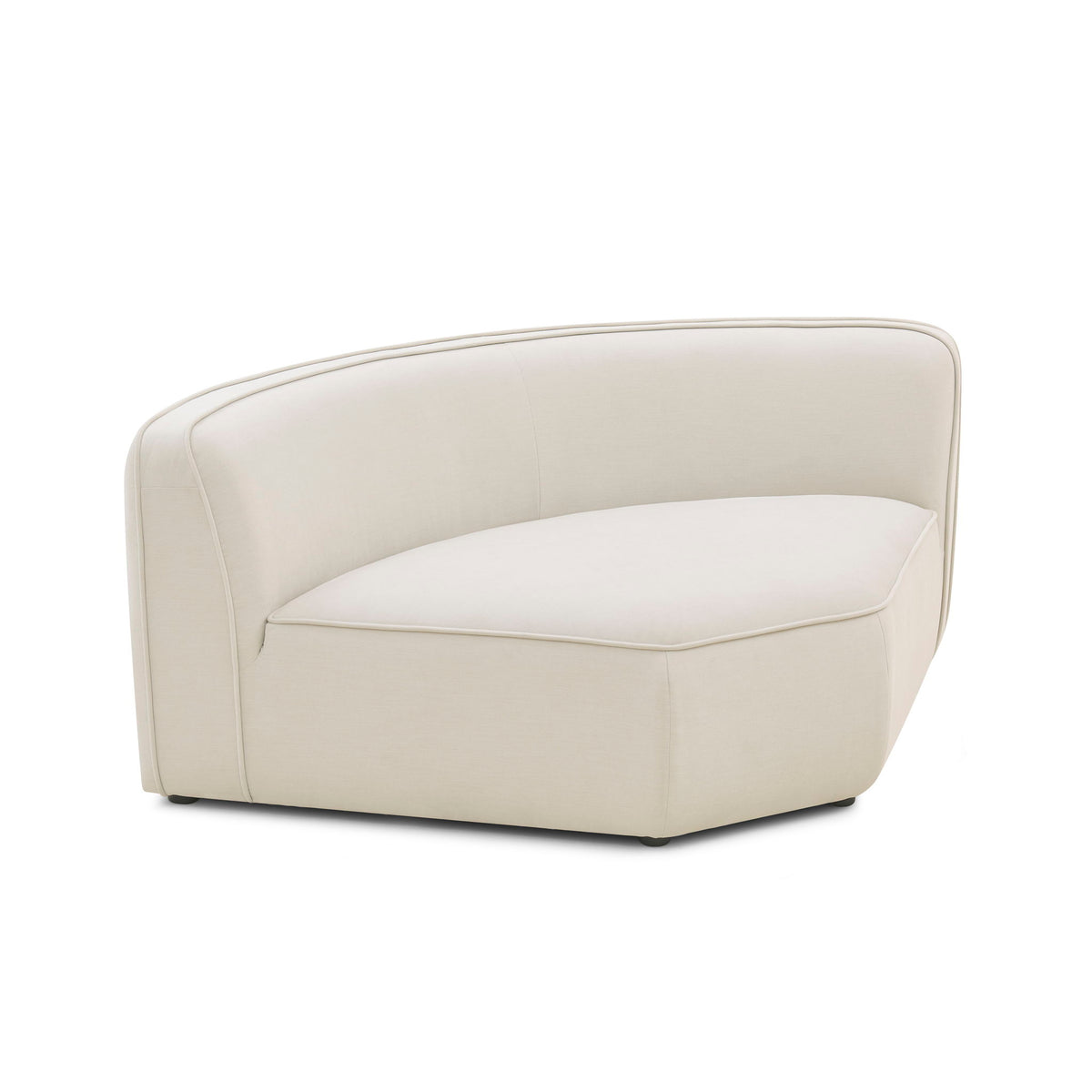 Travie - Upcycled Linen Wedge Corner Chair - Sand