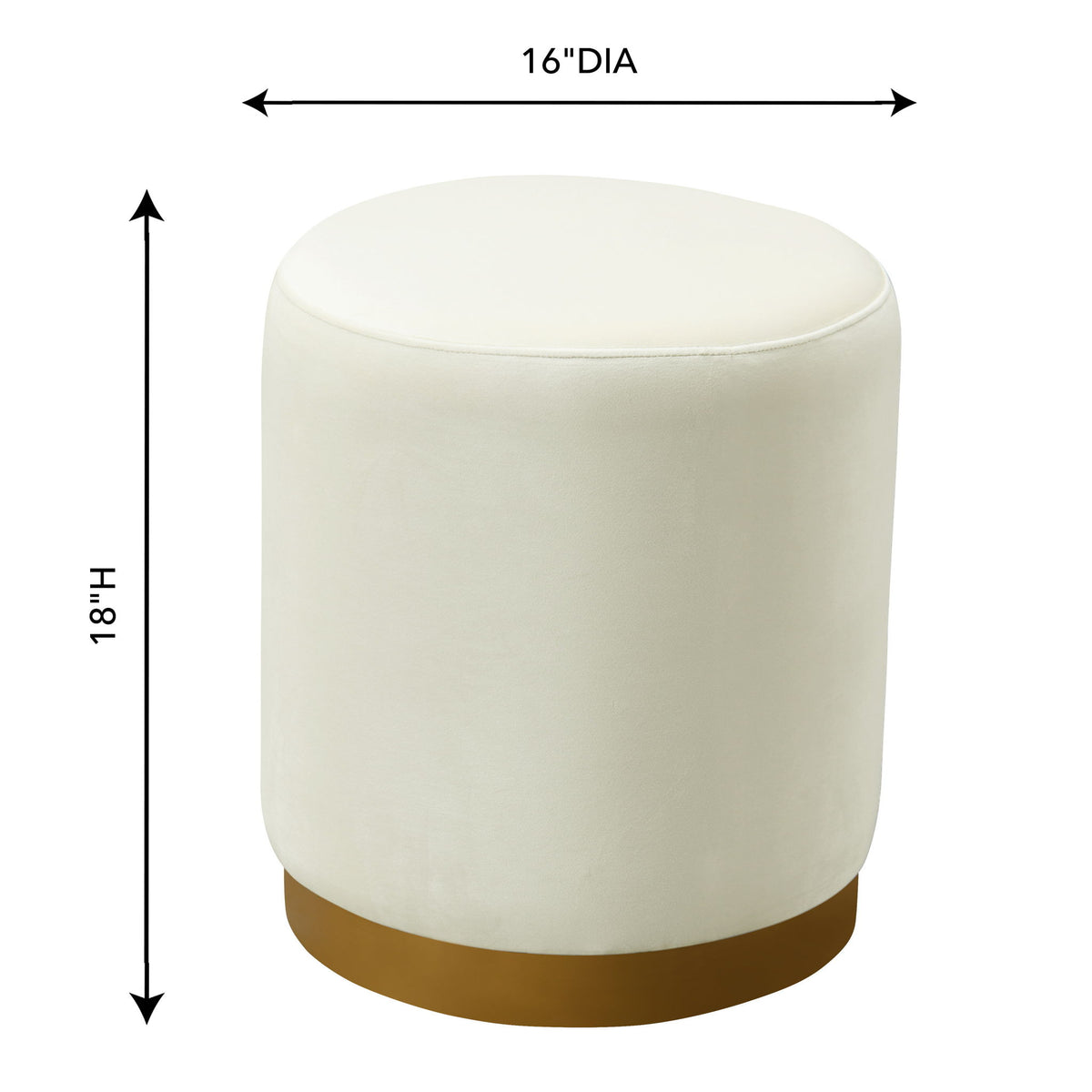 Opal - Velvet Ottoman