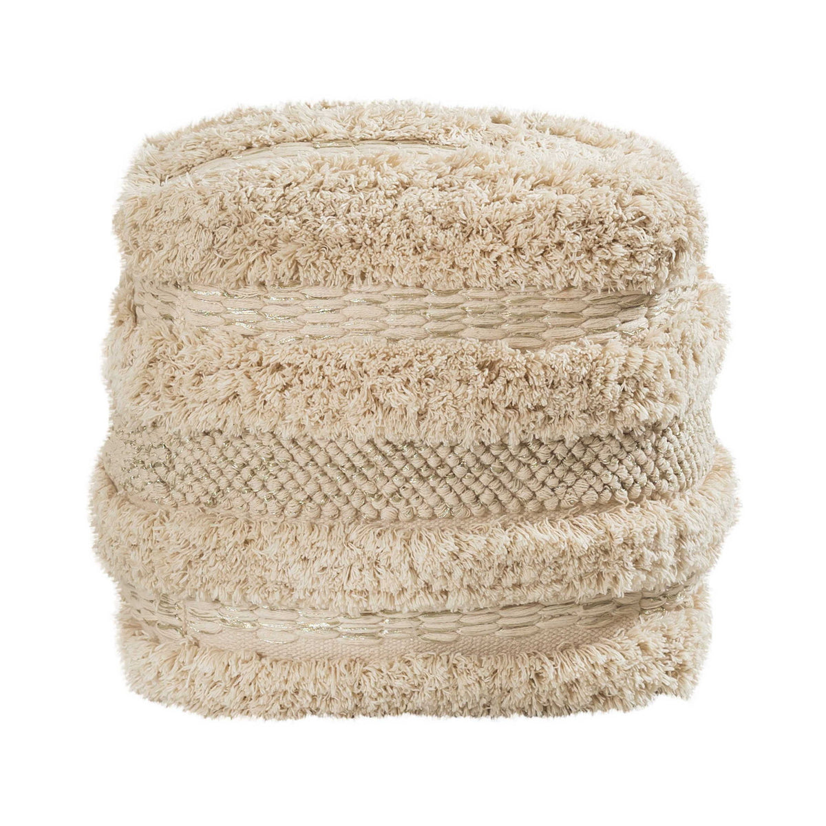 Yorba - Cotton Pouf - Beige