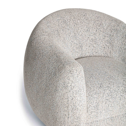 Judy - Woven Fabric Swivel Chair - Black / White