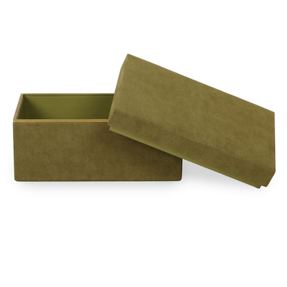Pisa - Vegan Suede Contract-Grade Storage Box - Green