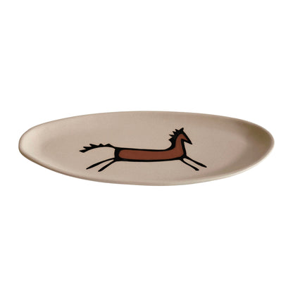 Earthenware - "Horseplay" Catchall Dish - White