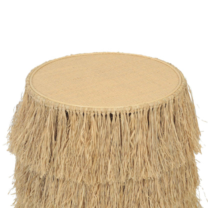 Luau - Rattan Round End Table - Natural