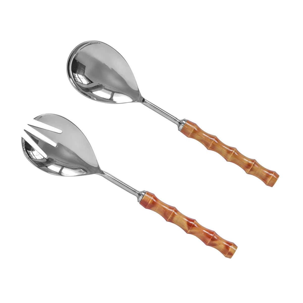 Bamboozled - Stainless Steel Salad Serving Spoons (Set of 2) - Silver