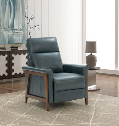 Lewiston (B) - Push Thru The Arm Recliner - Bluegray