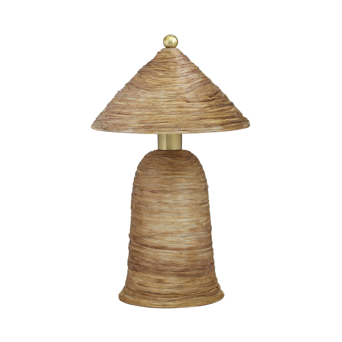 Coco - Coconut Fiber Pointed Table Lamp - Natural