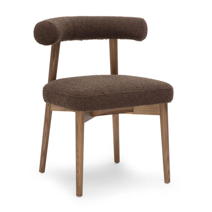 Spara - Performance Boucle Side Chair - Chocolate Brown