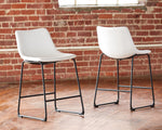 Centiar Upholstered Barstool (2/CN) White