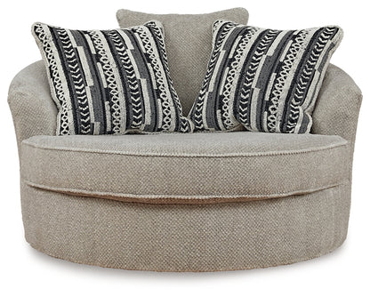 Calnita Oversized Swivel Accent Chair