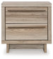 Hasbrick King Panel Headboard with Mirrored Dresser, Chest and 2 Nightstands