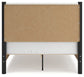 Full Upholstered Panel Bed with Mirrored Dresser and Chest