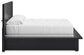 Londer King Panel Bed with Mirrored Dresser, Chest and 2 Nightstands