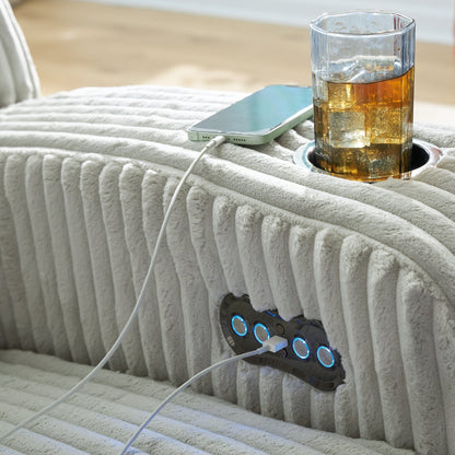 Forest Lake Pwr Rec Sofa With Adj Headrest