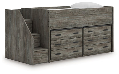 Frandern Twin Loft Bed with Drawer Storage