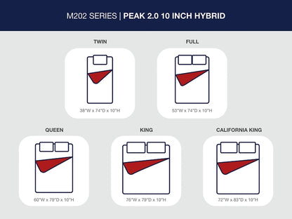 Peak 2.0 10 Hybrid  Mattress
