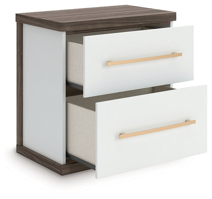 Kendanport Two Drawer Night Stand