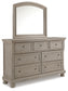 Lettner Queen Panel Bed with Mirrored Dresser, Chest and Nightstand