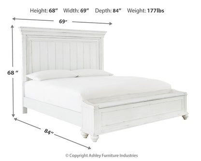 Kanwyn Queen Panel Bed with Storage with Mirrored Dresser and Chest