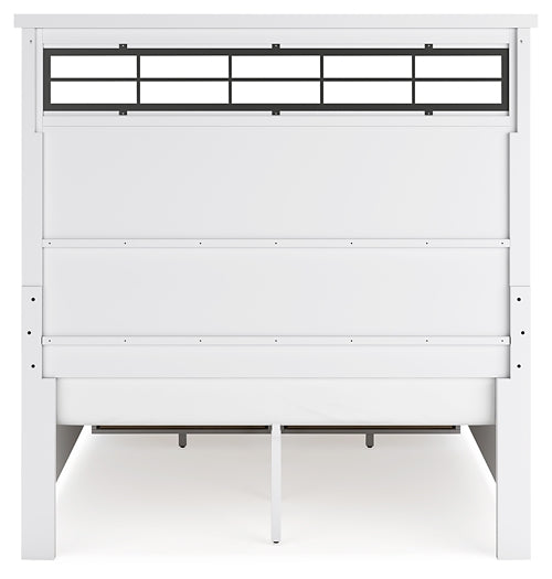 Ashbryn Queen Panel Storage Bed with Mirrored Dresser