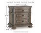 Ardenfield Queen Upholstered Sleigh Bed with Mirrored Dresser, Chest and Nightstand
