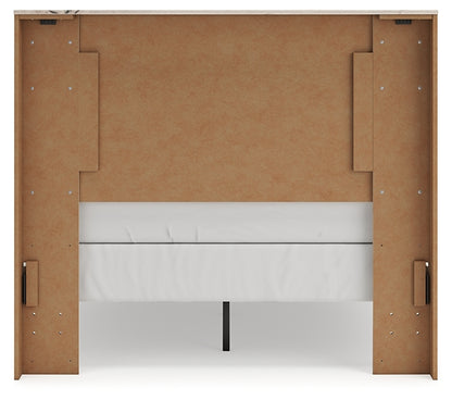 Lawroy Full Panel Bed with Mirrored Dresser, Chest and Nightstand