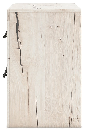 Lawroy Twin Panel Headboard with Mirrored Dresser, Chest and Nightstand