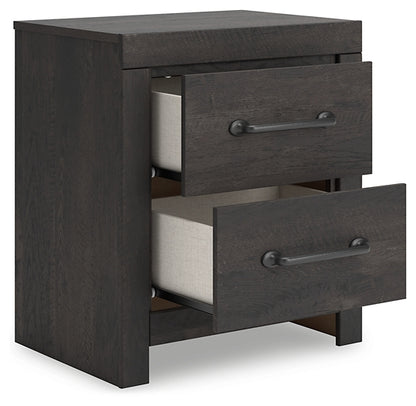 Hollivern Full Panel Bed with Storage with Mirrored Dresser and Nightstand