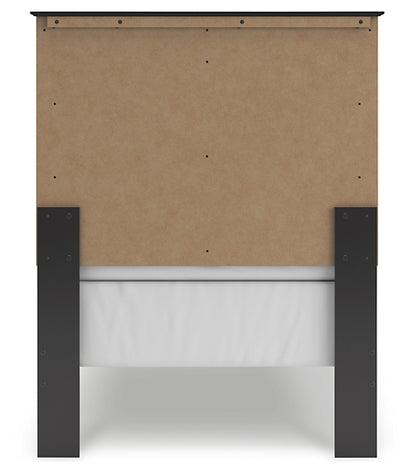 Maribel Twin Panel Bed with Mirrored Dresser, Chest and Nightstand