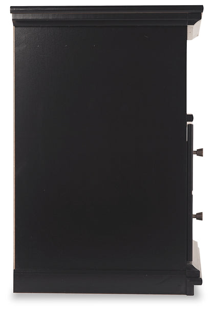 Maribel Full Panel Bed with Mirrored Dresser, Chest and Nightstand