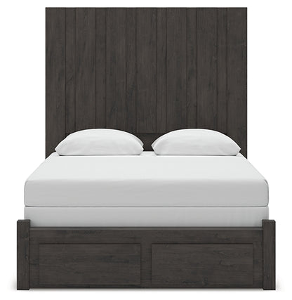 Fraluna Queen Panel Storage Bed, Dresser, Mirror and Nightstand