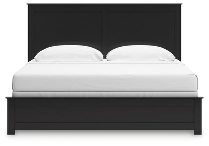 Maribel King Panel Bed with Mirrored Dresser